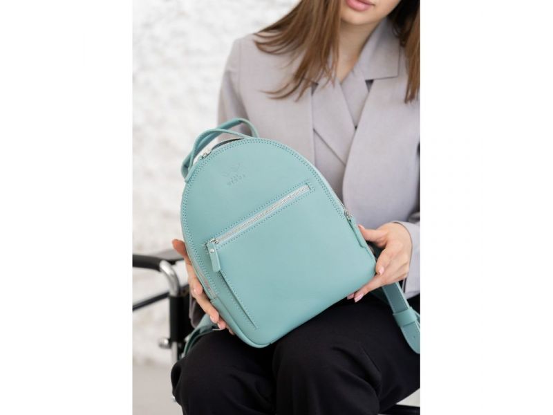 Кожаный рюкзак Groove S тиффани, фото 6