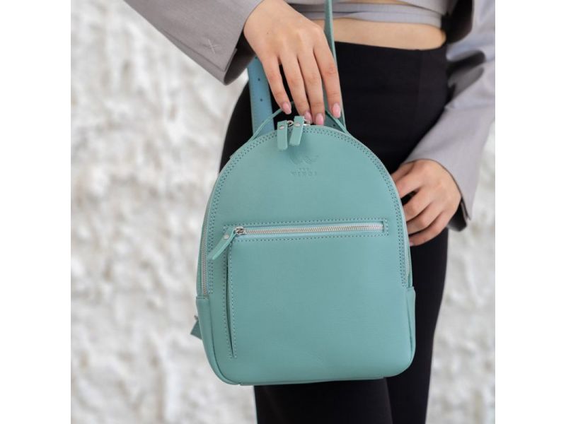 Кожаный рюкзак Groove S тиффани, фото 9