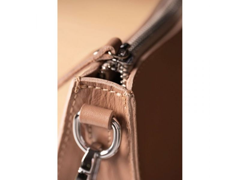 Женская кожаная сумка Sally карамель краст, фото 7