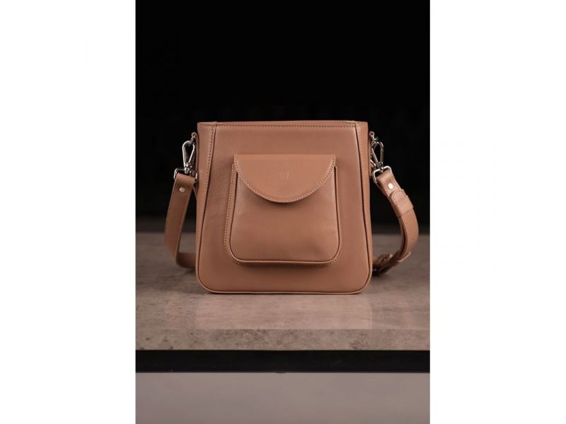 Женская кожаная сумка Stella карамель краст, фото 1