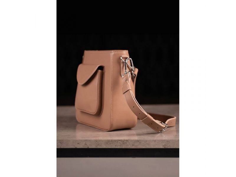 Женская кожаная сумка Stella карамель краст, фото 2