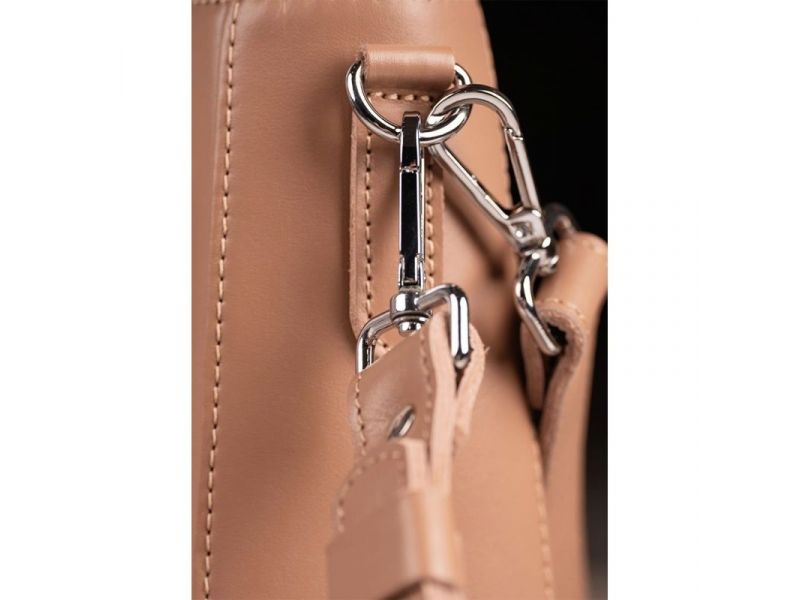 Женская кожаная сумка Stella карамель краст, фото 5