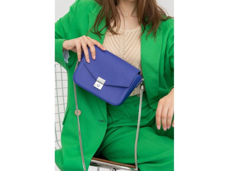 Женская кожаная сумочка Yoko фиолетовый флотар, фото 2