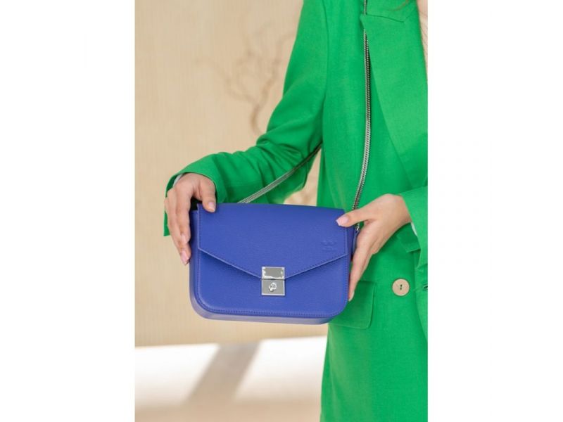 Женская кожаная сумочка Yoko фиолетовый флотар, фото 4