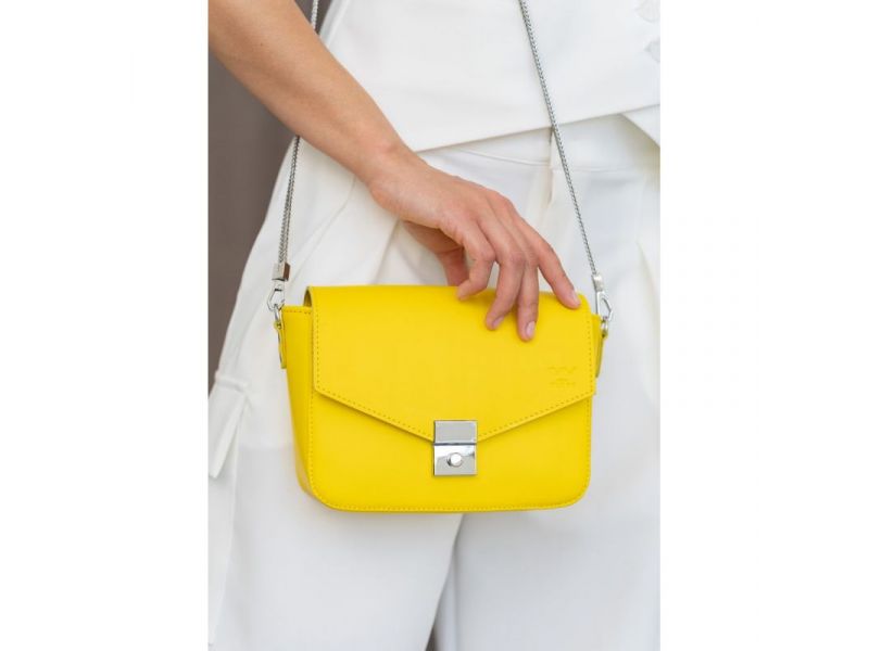 Женская кожаная сумочка Yoko желтый краст, фото 2