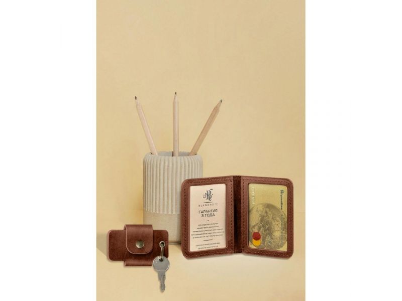 Набор кожаных аксессуаров AUTO 1.0 светло-коричневый, фото 2