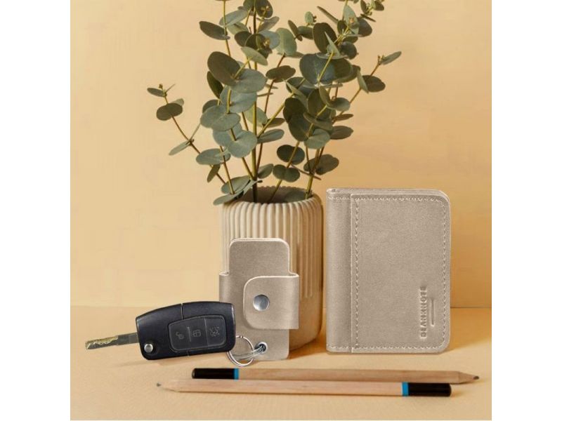 Набор кожаных аксессуаров AUTO 1.0 светло-бежевый, фото 3