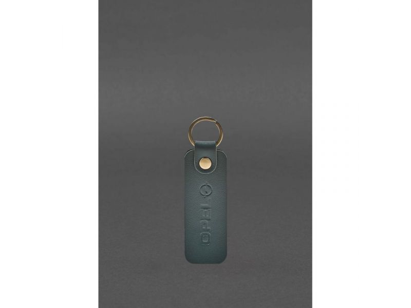 Кожаный брелок для Авто Opel зеленый краст, фото 1