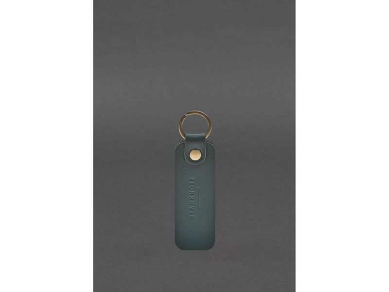 Кожаный брелок для Авто Opel зеленый краст, фото 2