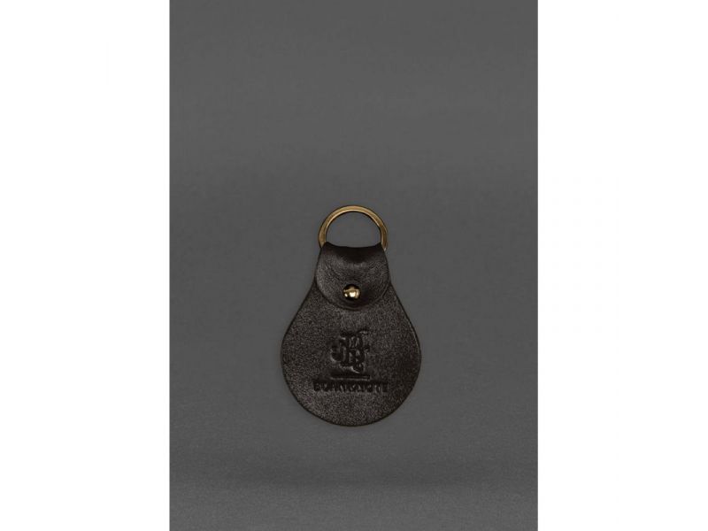 Кожаный брелок Патриотический с гербом темно-коричневый, фото 2