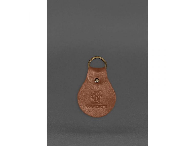 Кожаный брелок Патриотический с гербом светло-коричневый, фото 2