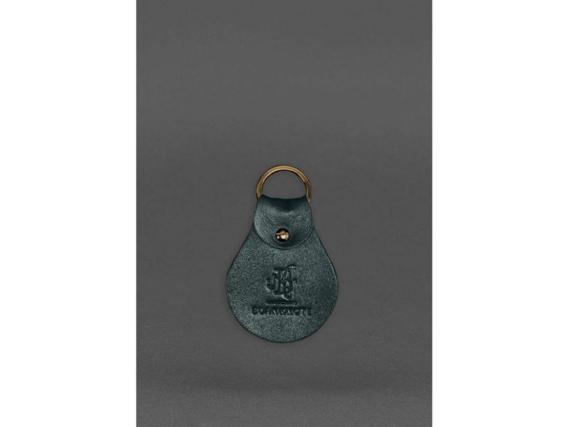 Кожаный брелок Патриотический с гербом зеленый, фото 2