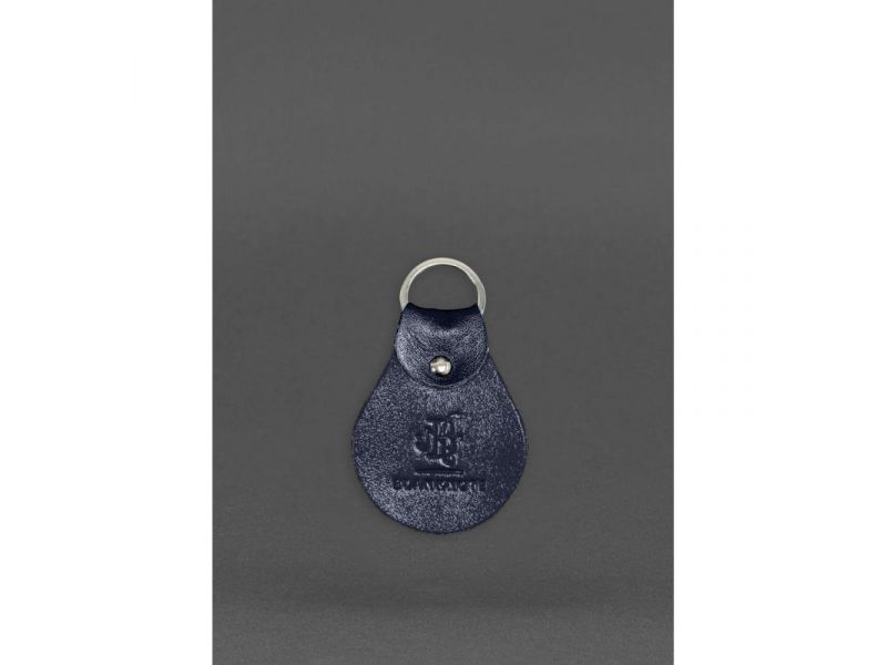 Кожаный брелок Патриотический с гербом темно-синий, фото 2