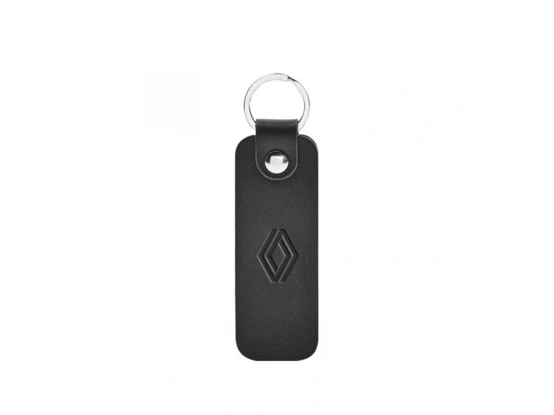 Кожаный брелок для Авто Renaulti черный краст, фото 4