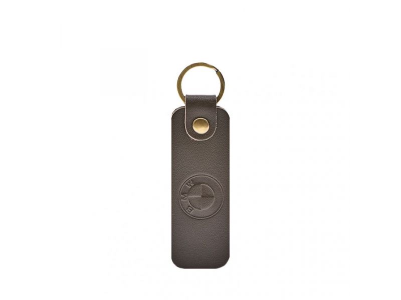Кожаный брелок для Авто BMW темно-коричневый краст, фото 4