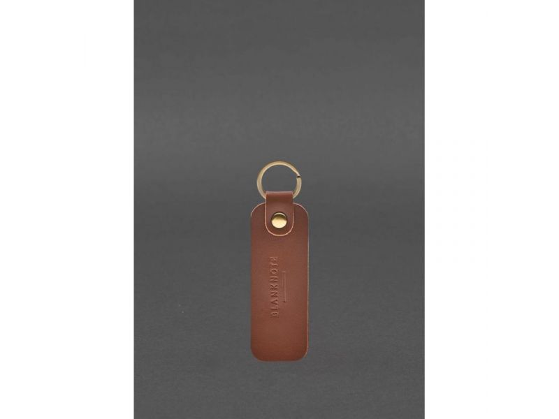 Кожаный брелок для Авто Jeep светло-коричневый краст, фото 2