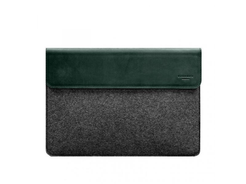 Чехол-конверт с клапаном кожа+фетр для MacBook 13&amp;quot; Зеленый  Crazy Horse, фото 6