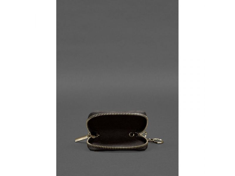 Кожаный чехол для автомобильного ключа темно-коричневый краст, фото 4