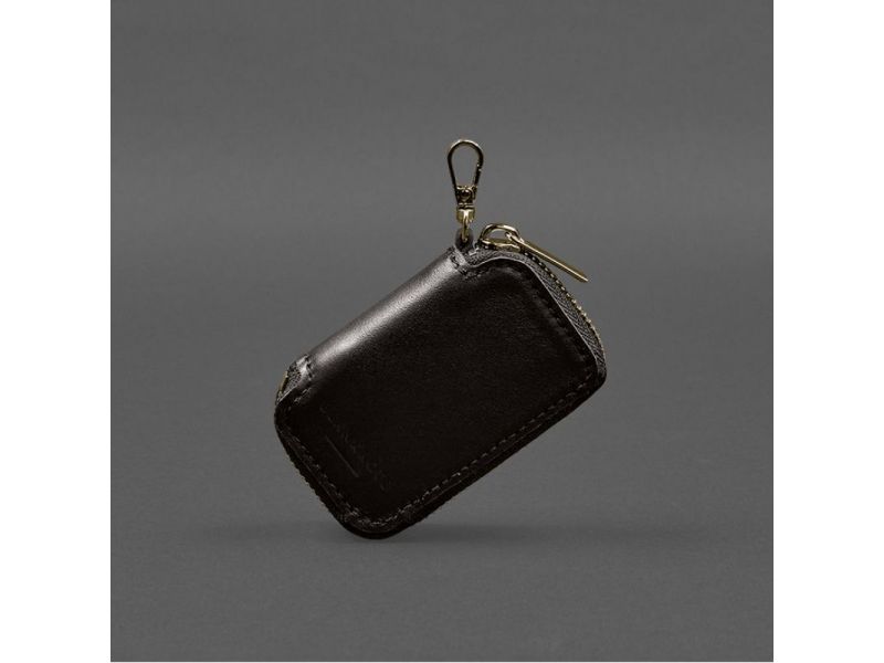 Кожаный чехол для автомобильного ключа темно-коричневый краст, фото 6