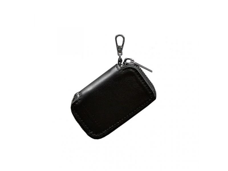 Кожаный чехол для автомобильного ключа, черный краст, фото 7