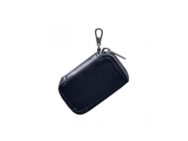 Кожаный чехол для автомобильного ключа синий краст, фото 7