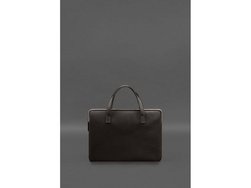 Кожаный чехол с ручками для ноутбука 13 дюйм Темно-коричневый, фото 2