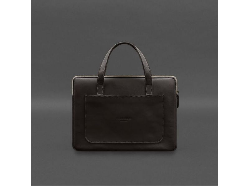 Кожаный чехол с ручками для ноутбука 13 дюйм Темно-коричневый, фото 7