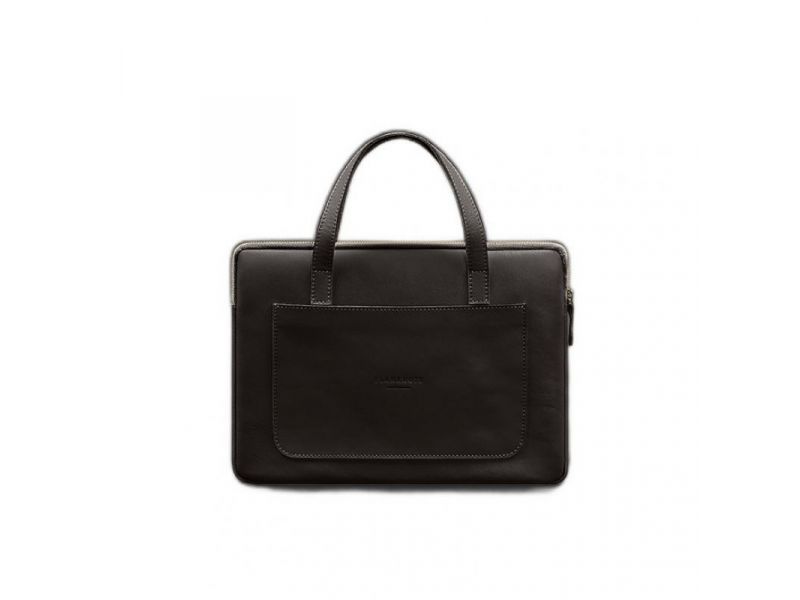 Кожаный чехол с ручками для ноутбука 13 дюйм Темно-коричневый, фото 8