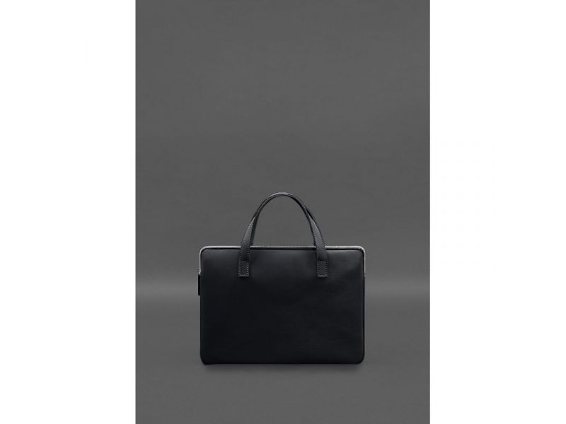 Кожаный чехол с ручками для ноутбука 13 дюйм Черный, фото 2