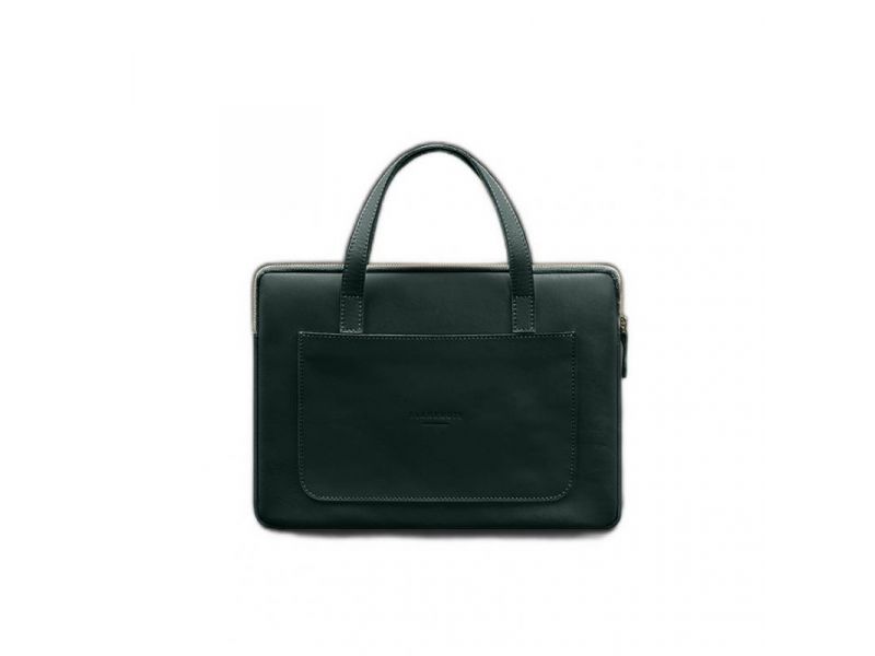 Кожаный чехол с ручками для ноутбука 13 дюйм Зеленый, фото 8