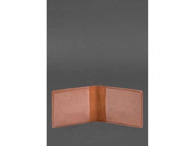 Кожаная обложка для удостоверения участника боевых действий (УБД) 2.2 светло-коричневая Crazy Horse, фото 4