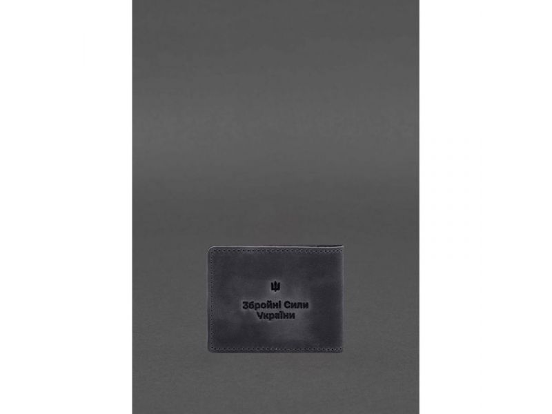 Кожаная обложка для удостоверения участника боевых действий (УБД) 2.2 синий Crazy Horse, фото 4