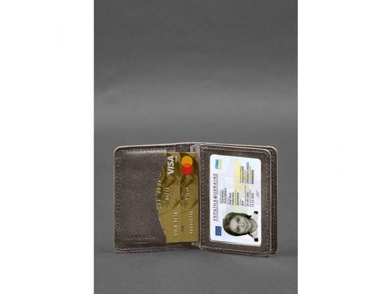 Кожаная обложка для водительского удостоверения, ID и пластиковых карт 2.0 темно-бежевый, фото 5