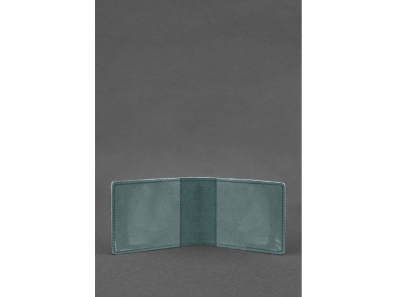 Кожаная обложка для удостоверения инвалида войны зеленая, фото 2