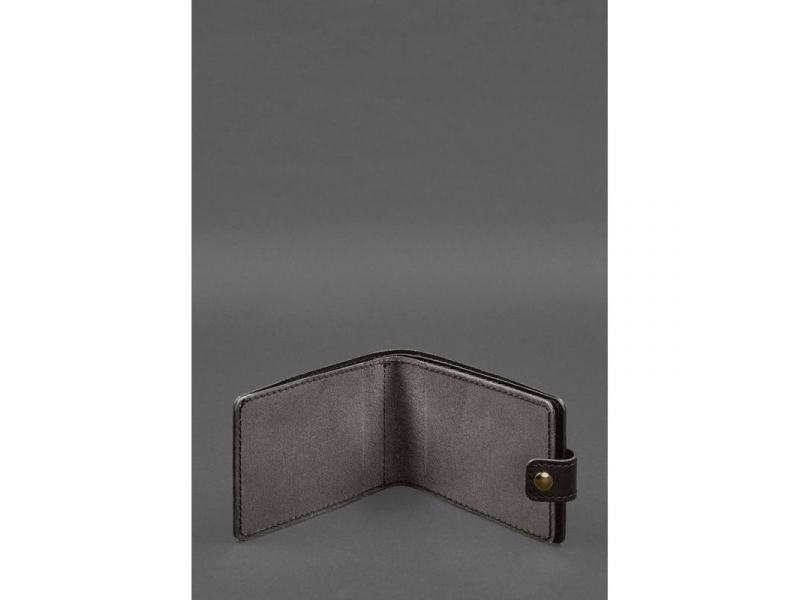 Кожаная обложка-портмоне для удостоверения участника боевых действий (УБД) Темно-коричневая, фото 2