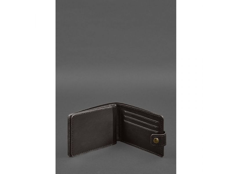 Кожаная обложка-портмоне для удостоверения участника боевых действий (УБД) Темно-коричневая, фото 3