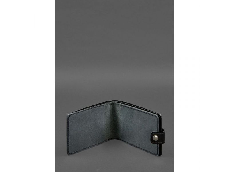 Кожаная обложка-портмоне для удостоверения участника боевых действий (УБД) Черная, фото 2