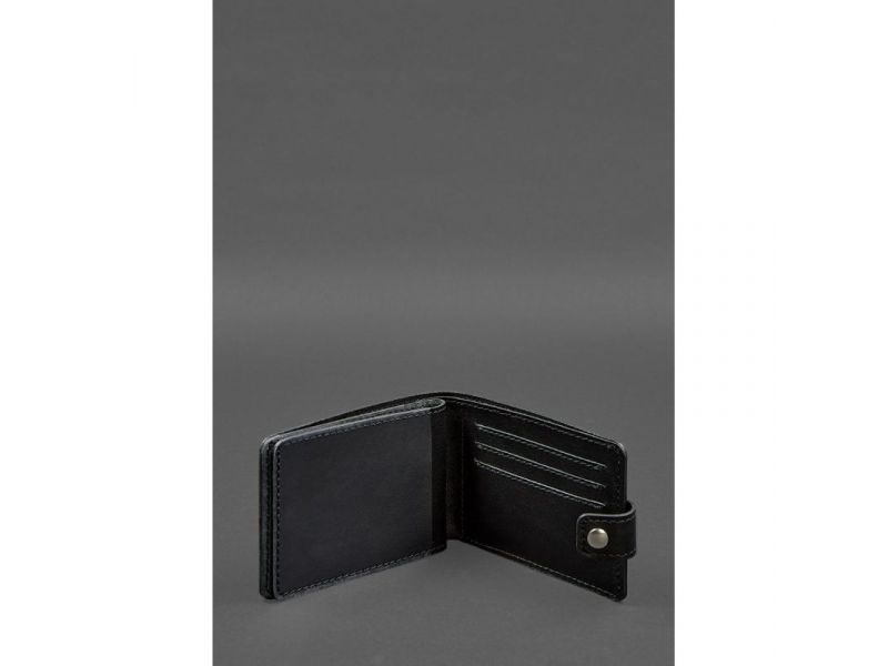 Кожаная обложка-портмоне для удостоверения участника боевых действий (УБД) Черная, фото 3