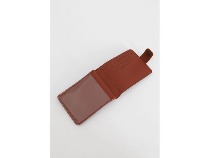 Кожаная обложка-портмоне для удостоверения участника боевых действий (УБД) Светло-коричневая, фото 9