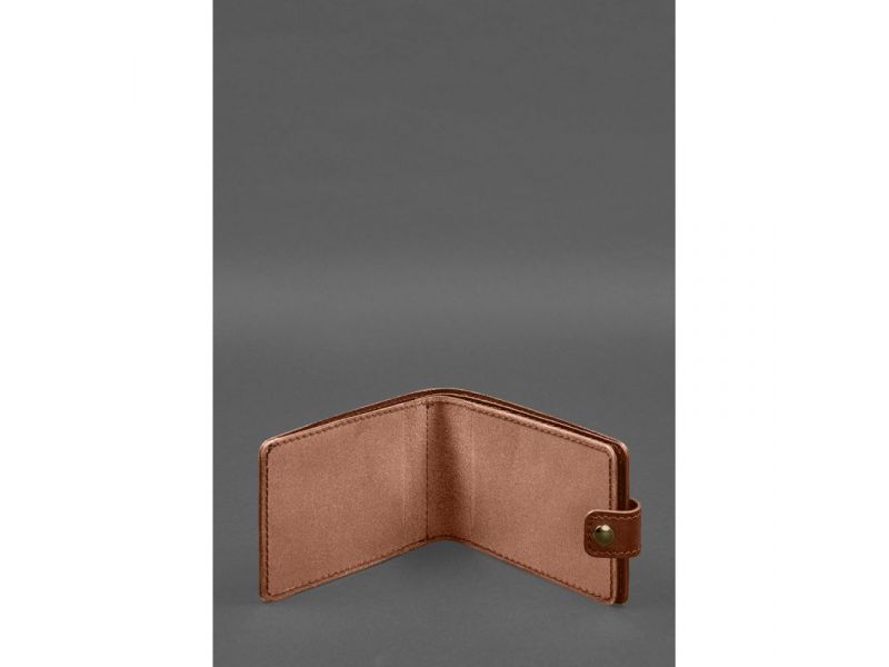 Кожаная обложка-портмоне для удостоверения участника боевых действий (УБД) Светло-коричневая, фото 4