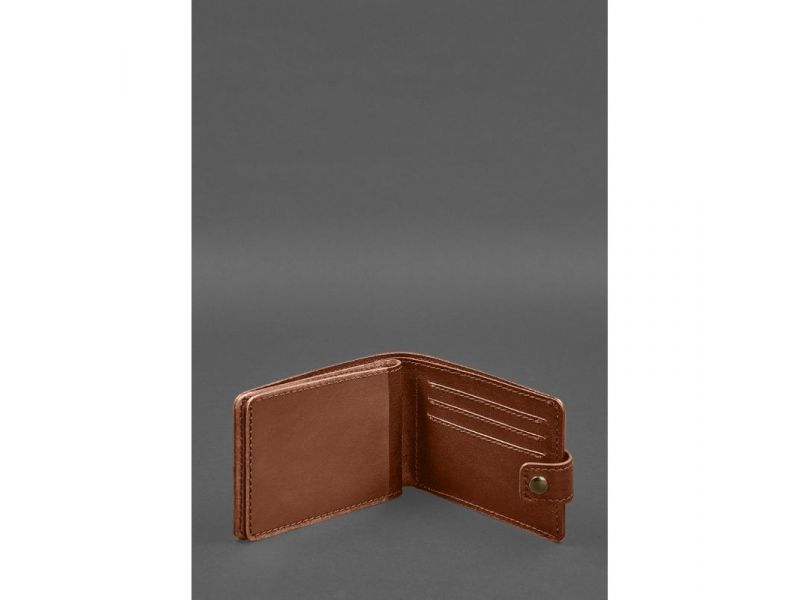 Кожаная обложка-портмоне для удостоверения участника боевых действий (УБД) Светло-коричневая, фото 5