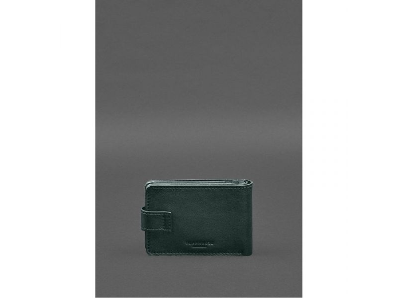 Кожаная обложка-портмоне для удостоверения участника боевых действий (УБД) Зеленая, фото 5