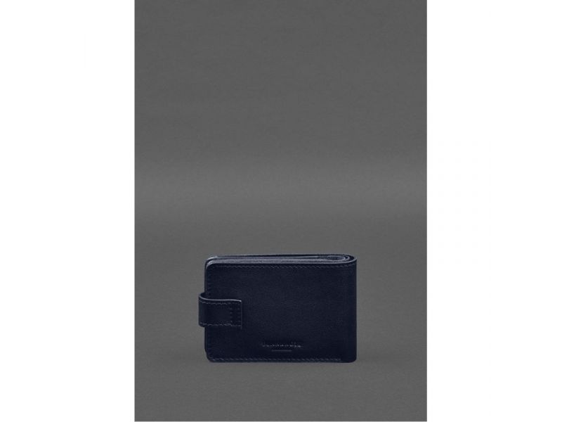 Кожаная обложка-портмоне для удостоверения участника боевых действий (УБД) Синяя, фото 5