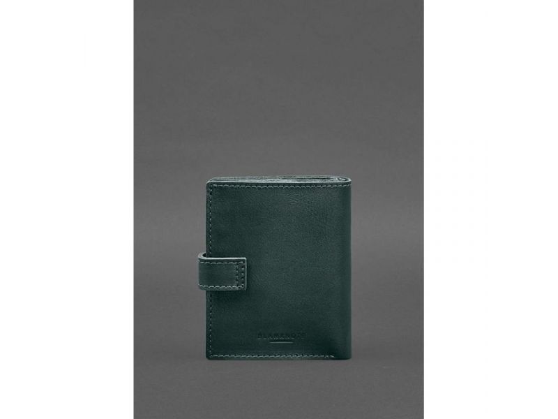 Кожаная обложка-портмоне на паспорт с гербом Украины 25.0 Зеленая, фото 5