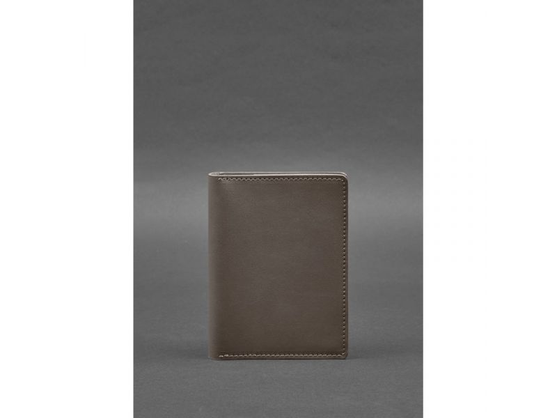 Кожаная обложка-органайзер для документов 6.1 темно-бежевый краст, фото 1