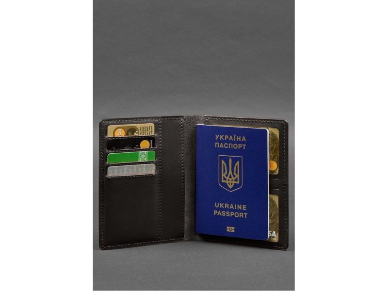 Кожаная обложка-органайзер для документов 6.1 темно-коричневый краст, фото 5