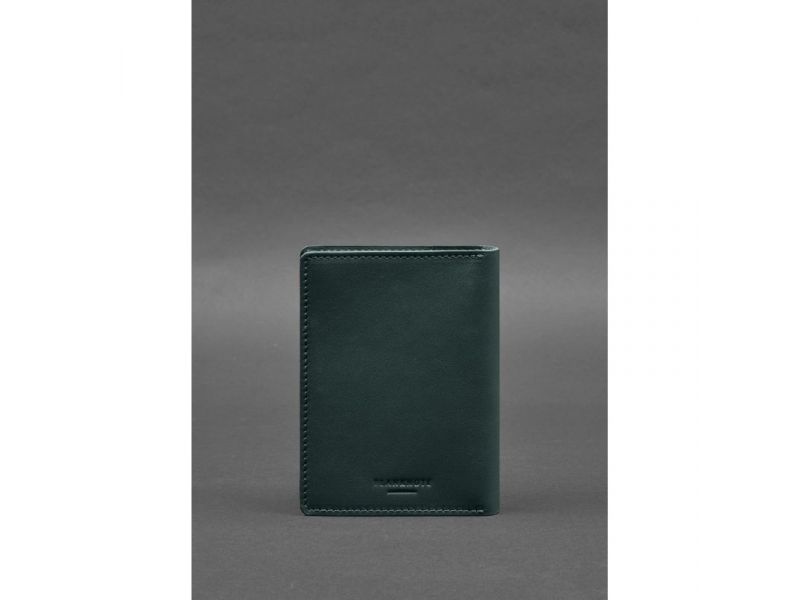 Кожаная обложка-органайзер для документов 6.1 зеленый краст, фото 6