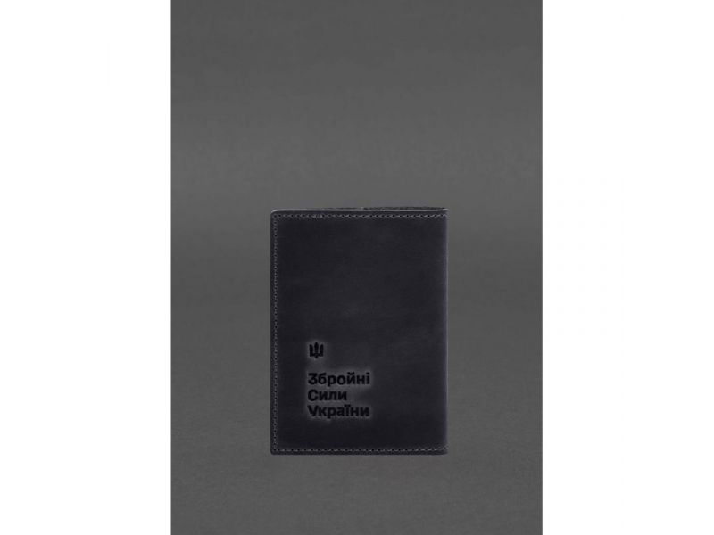 Кожаная обложка для военного билета 7.3 синий Crazy Horse, фото 7