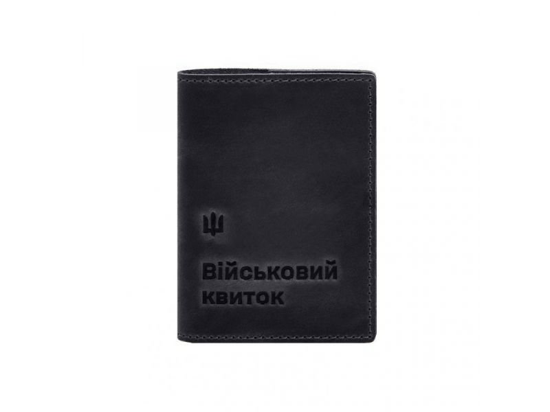 Кожаная обложка для военного билета 7.3 синий Crazy Horse, фото 9