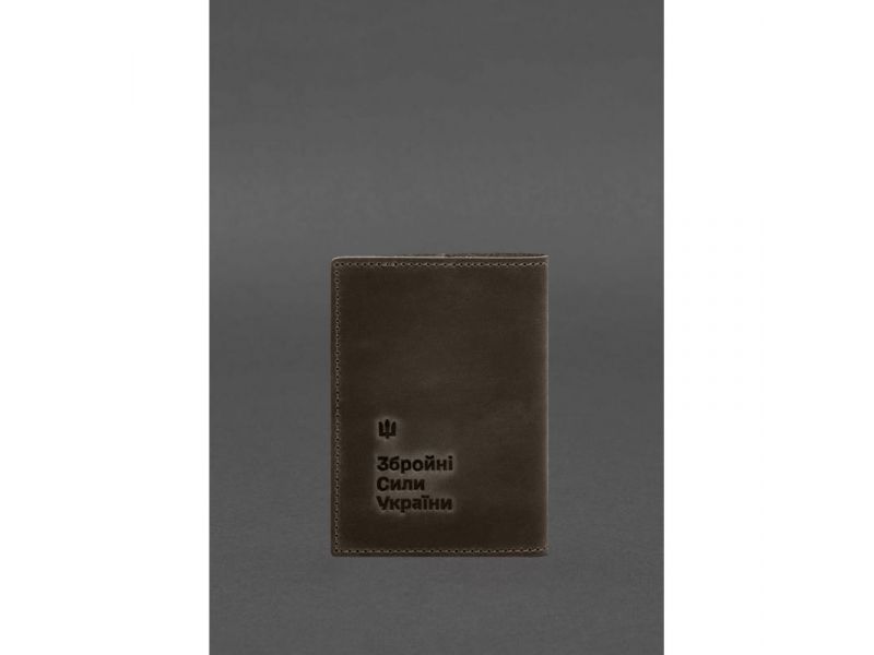 Кожаная обложка для военного билета 7.3 темно-коричневый Crazy Horse, фото 8